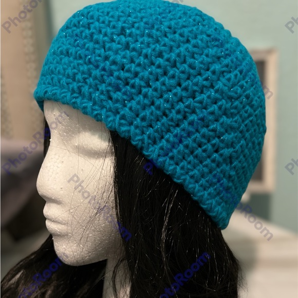 Handmade Knitted Sparkly Hat - Picture 2 of 2